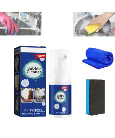 Acssart Foam Cleaner Acssart Cleaner acssart foam cleaner bathroom Kitchen Heavy Oil Stain Foaming Cleaner Bubble Cleaner Foam Spray Bathroom All Purpose Rinse Free Cleaner Spray (1 30ML)