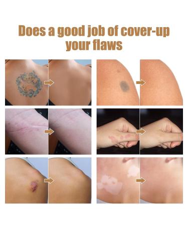 Waterproof Tattoo Cover Up Cream - Full Coverage Concealer for Scars, Vitiligo, and Dark Spots - Suitable for Men and Women - 2 oz - Buy Online on SooperMarket.com