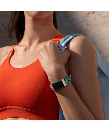 Maledan 3 Pack Elastic Band Compatible with Fitbit Charge 4 and Fitbit Charge 3 Bands for Women Men  Adjustable Stretchy Sport Strap Soft Nylon Wristband for Charge 4/ Charge 3/ 3SE Accessories Black/ Green Arrow/ Boho Flower - Buy Online on SooperMarket.com