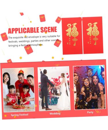 ABOOFAN 50 Pcs Large Holiday Red Envelope Pocketbook Red Gift Envelopes Rabbit Year Hong Bao New Year Red Packet Hongbao Red Packet Spring Festival Red Packet Paper China Chinese Zodiac - Buy Online on SooperMarket.com