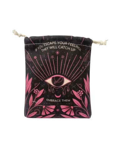 ABBTO 5 PCs soft tarot card pockets comfortable tarot card bag |Party gift for cubes jewelry crystals cord strain design prevents the loss of valuables soft comfortable protects 5 PCs mixed color