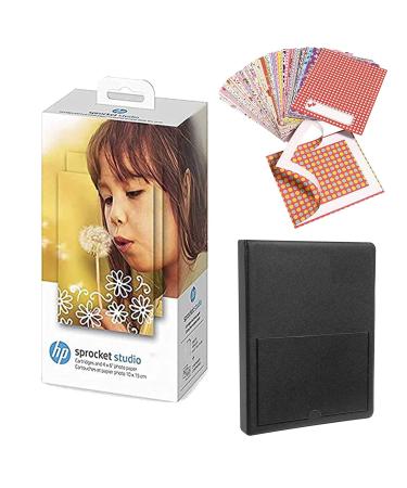 HP Sprocket Studio 4x6 Photo Paper & Cartridges (80 Sheets - 2 Cartridges) Starter Bundle