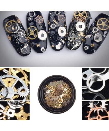 1 Box Metal Gear Stud Sheet Mixed Steampunk Nail Art Decoration Diy Design Tools - Buy Online on SooperMarket.com