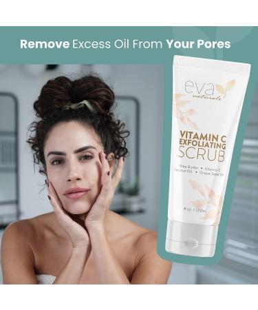 Eva Naturals Vitamin C Exfoliating Scrub - Clear and Cleanse Your Face with this Facial Exfoliator - Buy Online on SooperMarket.com