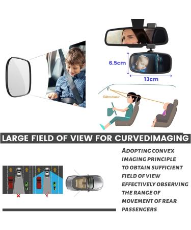360 Rotatable Car Mirror Baby Rear View for Rear Seat Safety (12.9 * 6.5cm) - Buy Online on SooperMarket.com