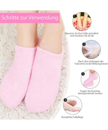 Moisturizing Gel Socks for Cracked Feet | 2 Pairs Spa Foot Care for Men & Women | Reusable Foot Repair Socks - Buy Online on SooperMarket.com