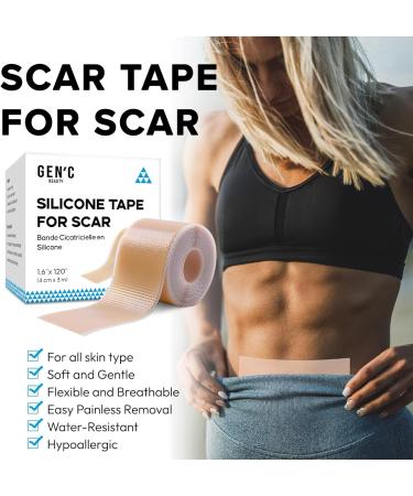 GEN'C B AUTY Silicone Scar Tape Scars Removal Strips Waterproof Scar Bandage(1.6 x 120 Roll) - Buy Online on SooperMarket.com