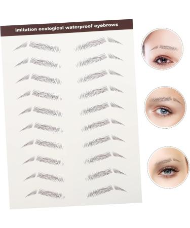 FOYTOKI 6pcs Eyebrow Stickers Brown Fake Eyebrows Makeup Eyebrow Transfer Black Eyebrow Water Transfer Paper 5.8X1X0.1CM Brown - Buy Online on SooperMarket.com