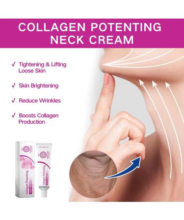 Collagen Potenting Neck Cream Neck Firming Cream Anti Age Face Cream Skin Tightening Cream for Face Anti Wrinkle Moisturizing Smoothing Neck Tightening Lifting Sagging Skin - Buy Online on SooperMarket.com