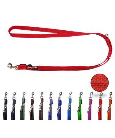 Dog linen adjustable / double -liner for medium and large dogs / 2m / 2.40m / 2.80m / 3.50m / 5m (red 2.80m) 2.80m red