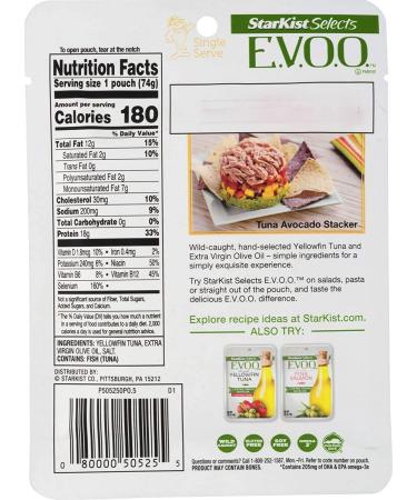 StarKist E.V.O.O. Yellowfin Tuna in Extra Virgin Olive Oil 2.6oz - Pack of 24 - Buy Online on SooperMarket.com