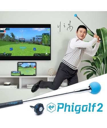 PHIGOLF Phigolf2 Golf Simulator | Indoor & Outdoor Swing Trainer with Motion Sensor | Compatible with WGT/E6 Connect APP | Works with Smartdevices - Buy Online on SooperMarket.com