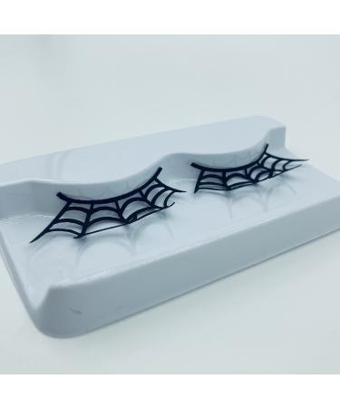 zt.77 Spider Web Crown Halloween Costume Fancy Fashion Party Look Black Lashes False Eyelashes 1 Pairs (zzw)