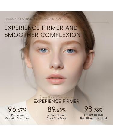 LAIKOU Korea Snail Mucin Skincare Set Gift Set for Teenage Girls Women Snail Mucin Cleanser Toner Face Serum Eye Cream Moisturiser Enhance Elasticity Smooth Fine Lines & Refine Pores Travel Kit - Buy Online on SooperMarket.com