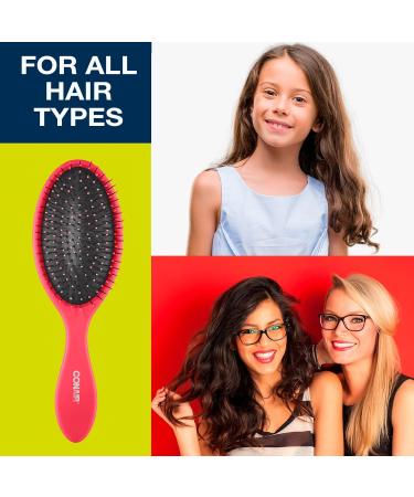 Conair Gently Detangle Hair Brush 3 Count - Flexible Bristles - for Dry and Wet Hair (Color May Vary) - Buy Online on SooperMarket.com