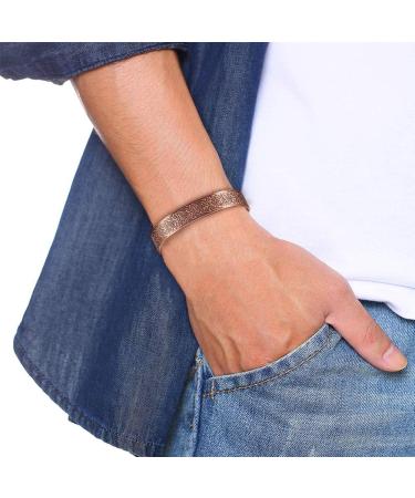 Buy Generic Magix 17.8 cm Magnetic Copper Bracelets for Men - 8 Magnets - Perfect Gift for Fathers & Husbands - Shop Internationally - Buy Online on SooperMarket.com