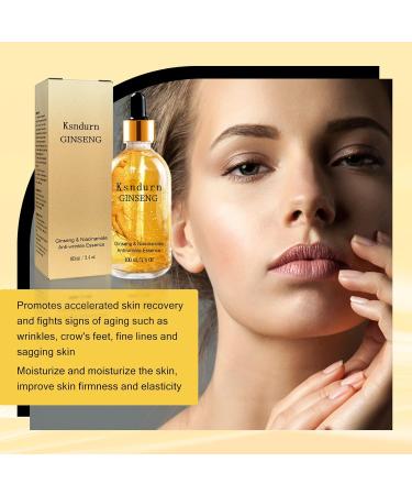 Ginseng Polypeptide Anti-Ageing Essence Ksndurn Ginseng Anti Wrinkle Serum Anti Aging Serum for Face - Reduce Fine Lines & Wrinkles Hydrate & Moisturise (100ML) - Buy Online on SooperMarket.com
