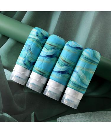 Gemice Travel Bottles Set - TSA Approved Leak-Proof 85ml BPA-Free Containers for Shampoo & Lotion - Travel Accessories (4 pcs) - Turquoise - Buy Online on SooperMarket.com