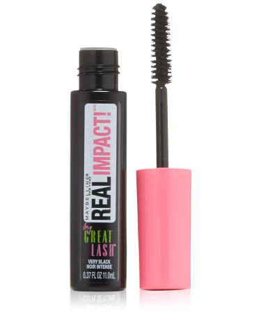 Maybelline New York Great Lash Real Impact Washable Mascara Very Black 0.37 Fluid Ounce