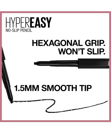 Maybelline New York Eyestudio Hyper Easy No Slip Pencil Black 0.04 Oz Pack of 2 - 001 Black (0.021 Ounce) - Buy Online on SooperMarket.com