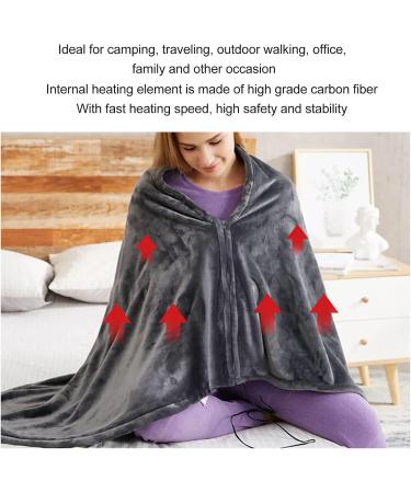 Buy GfRGFH Portable Heating Ceiling | Washable Coral Fleece Wrap | Safe Carbon Fiber | 3-Speed Temp | Soft & Warm Heating Scarf Blanket - Buy Online on SooperMarket.com