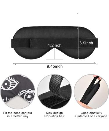 Haskirky Light Blocking Eye Mask - Breathable & Adjustable for Men and Women | Ideal for Travel, Yoga, Meditation, Office Deep Sleep | Comfortable Ethnic Tribal Design - Buy Online on SooperMarket.com