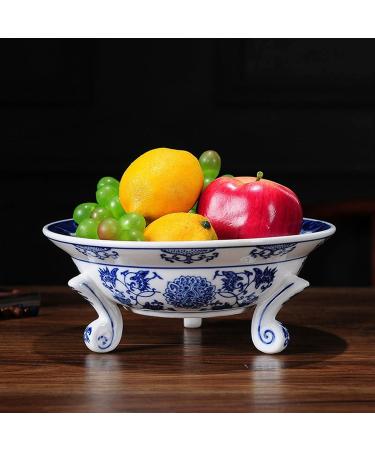 Fruit Basket Bowl Fruit Bowl New Chinese Style Round Ceramic Fruit Plate Home Living Room Kitchen Decoration Retro Porcelain Fruit Dish Candy Bowl Fruit Bowls (Size : C) - Buy Online on SooperMarket.com