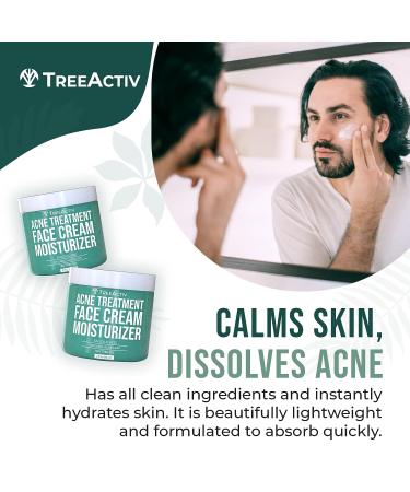 TreeActiv Acne Treatment Face Cream with Salicylic Acid & Tea Tree Oil - 90 Day Supply - Buy Online on SooperMarket.com