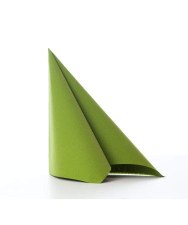 Airlaid napkins -like 40x40cm 50 pieces p Pack of high -quality fabric look wedding napkin birthday wedding 23 colors (palm green) 50 napkins palm green