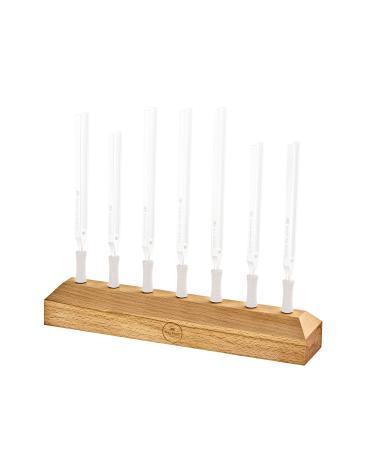 Sonic Energy tuning fork wood Stands-holder for seven Sonic Energy Therapy tuning forks-for presentation and storage (TTF-Holder-7) 7 Forks