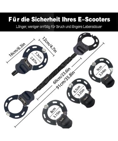 Secure Your Ride: Premium Castle E-Scooter Lock with Silicone Protection & 4L Storage Pocket - Ideal for E-Bikes Bicycles & Motorcycles - Buy Online on SooperMarket.com