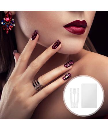 Buy Auidy 6txd Double-End Silicone Nail Art Stamper & Scraper | DIY Nail Design Tools for Perfect French Nails & Stamping | 7x3cm - Buy Online on SooperMarket.com
