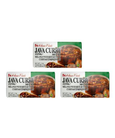 House Java Vegetable Curry Sauce Mix Medium Hot 1kg (Pack of 3) by CNMART