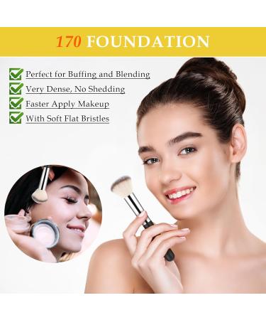 Amaxiu 3 Pcs Foundation Contour Brushes - Foundation Brush & Concealer Brush & Blusher Brush Under Eye Nose Contour Kabuki Brush for Blending Liquid Cream Sculpting Highlighting Mineral Makeup - Buy Online on SooperMarket.com