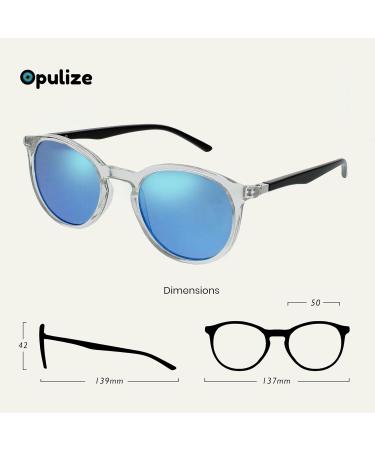 Shop Opulize Slim Round Frame Sunglasses - Scratch-Resistant UV400 Tinted Lenses for Men | Spring Hinges & Clear Front | International Shipping Available - Buy Online on SooperMarket.com