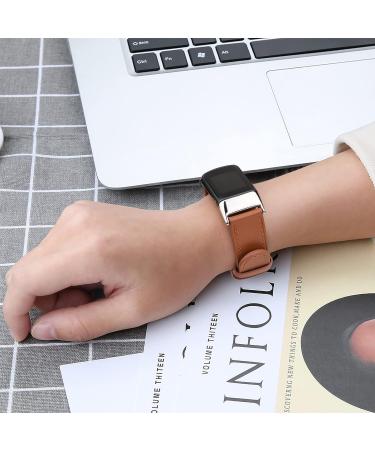 Tobfit Genuine Leather Band for Fitbit Charge 5 - Brown | Replacement Watchband Straps for Men and Women | Fits Wrist Sizes 5.7 - 8.7 | Accessories for Fitbit Charge 5 - Buy Online on SooperMarket.com