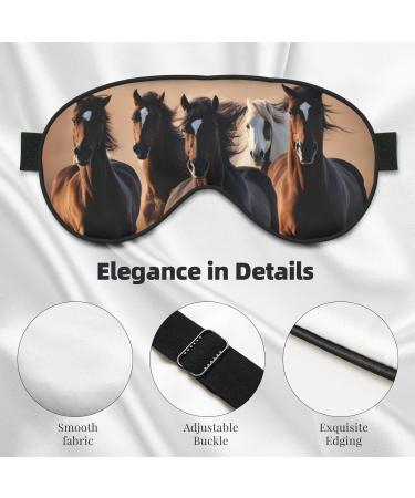 SSIMOO Running Horses Soft Sleep Eye Mask - Breathable Travel Eye Patch for Relaxation - Perfect for Women - Buy Online on SooperMarket.com