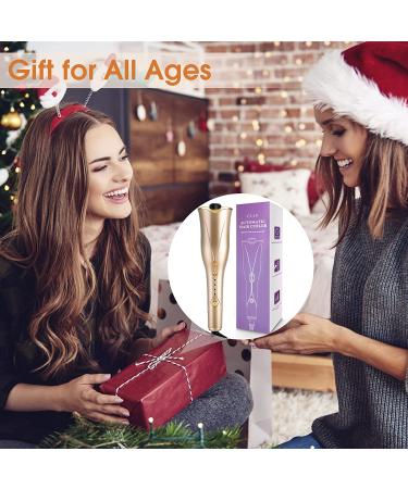 Nityrliv Automatic Hair Curler - Fast Heating Wand for Wavy and Curly Hair - 4 Temps & 3 Timer Settings - Auto Shut-Off - Gold - Buy Online on SooperMarket.com