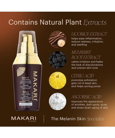 Makari Exclusive Dark Spot Corrector Serum 1.7oz | Brightening & Toning Body Serum for Dark Spots Scars & Hyperpigmentation - Advanced Intense Treatment with Organiclarine - Buy Online on SooperMarket.com