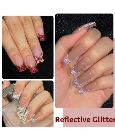 GAOY Reflective Glitter Gel Nail Polish Set - 6 Colors Including Pink, Red, Silver Holographic | UV LED Soak Off, DIY Manicure Kit for Home & Salon Varnish | Pop Reflective Shine - Buy Online on SooperMarket.com