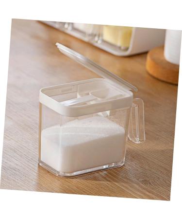GRIRIW Box Seasoning Box Spice Containers Glass Condiment Bottles Salt Storage Organizer Jar With Cover 15X6.5X9.5CM Random Color - Buy Online on SooperMarket.com