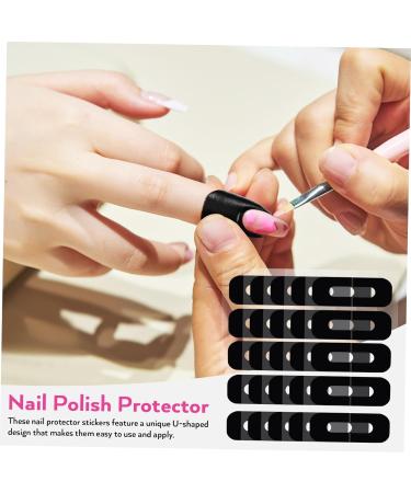 FRCOLOR 100 Sheets Nail Art Anti-Spill Stickers Nail Polish Nail Guards for Painting Nails Nail Protector for Gel Polish Nail Protector Stickers Nail Tape Tearable Adhesive Tape Silica Gel 3.00X2.50X0.10CM As Shown - Buy Online on SooperMarket.com