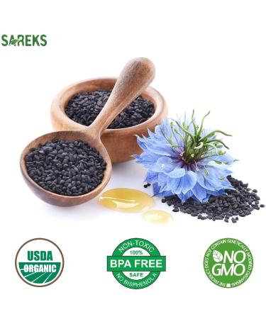 Sareks Black Cumin Seed 100% USDA Organic Certified - 16 oz Resealable Bag - Buy Online on SooperMarket.com
