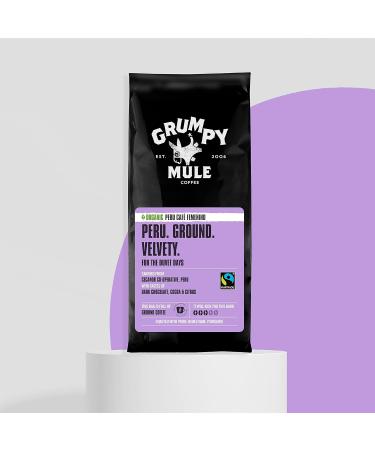 Grumpy Mule Organic Peru Caf Femenino Ground Coffee - Dark Chocolate, Cocoa & Citrus Flavors - 227g (Pack of 1) - Buy Online on SooperMarket.com