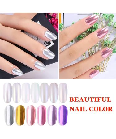 Mermaid Neon Chrome Nail Powder Kit - Gradient Glitter Pigment for Gel Nails - 2Pcs Set with Nail Sponge Brush - Nail Art Decoration - Buy Online on SooperMarket.com