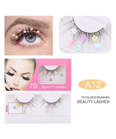 Skynest False Eyelashes - Dramatic Glitter Sequin Lashes for DIY Makeup - Perfect for New Year, Christmas, Halloween, Cosplay Party - 3 Pairs - Buy Online on SooperMarket.com