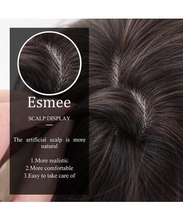 Esmee 24 Curly Hair Wigs for Women - Brown Heat Resistant Synthetic Wigs with Bangs | International Shipping Available - Buy Online on SooperMarket.com