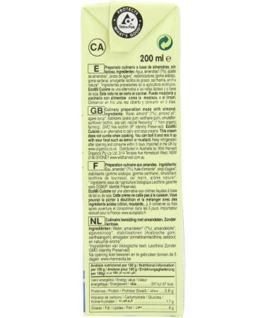 Ecomil | Cuisine - Almond Cream | 8 x 200ml - Buy Online on SooperMarket.com