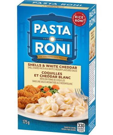 Pasta-Roni Shells & White Cheddar Shell Shaped Pasta in a White Cheddar Flavoured Sauce 175g (Pack of 12) White Cheddar Pack of 12 - Buy Online on SooperMarket.com