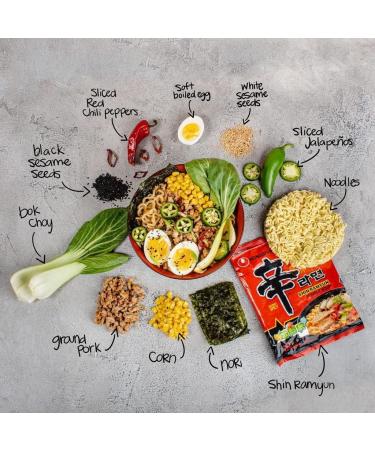 Nongshim Ramen Assorted Bundle Shin Ramyun Soon Veggie Ramyun Instant Noodle Soup 2 Flavours Box Halal (Pack of 40) by CNMART - Buy Online on SooperMarket.com